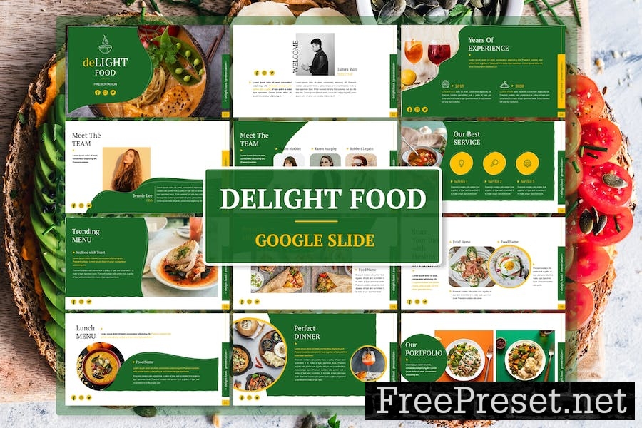 Delight Food - Google Slides JHSL4LP