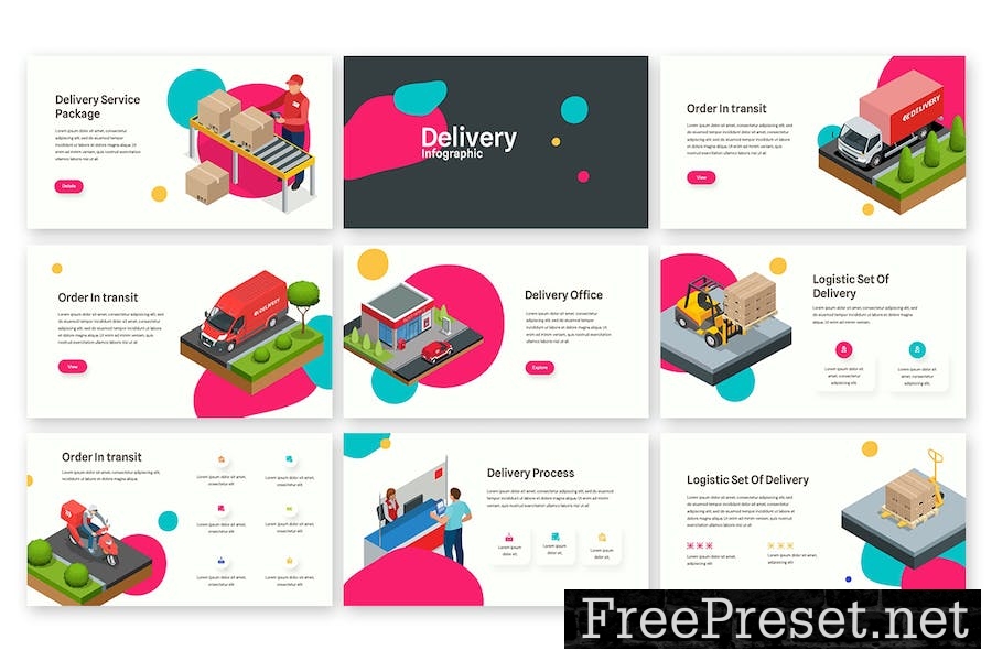 Delivery Infographic - Google Slides Template A2YCE8S