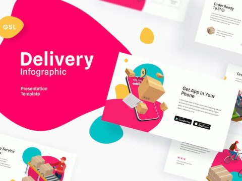 Delivery Infographic - Google Slides Template A2YCE8S