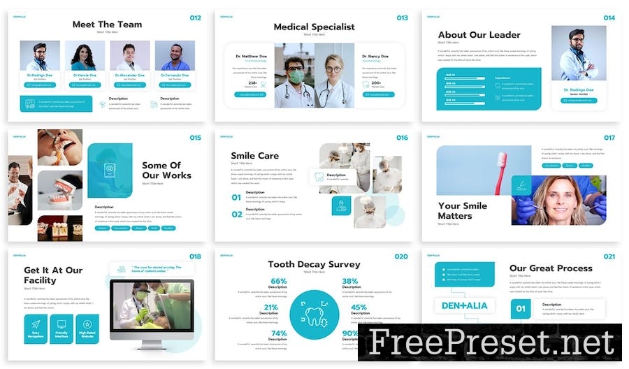 Dentalia - Dentist Google Slide Template HKN55ZA