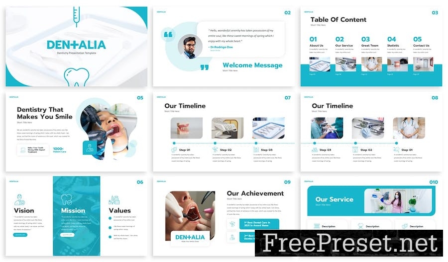 Dentalia - Dentist Google Slide Template HKN55ZA