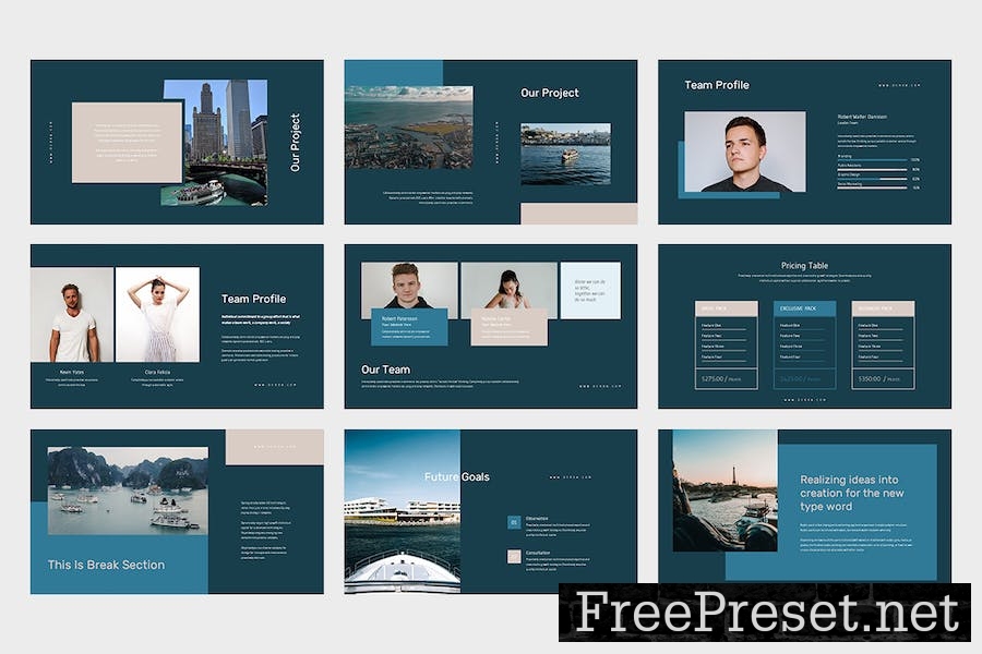 Deroa : Harbor Google Slides Template YLDVCB2