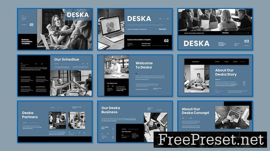 Deska Business Presentation Google Slide Template TWPKJ7Y