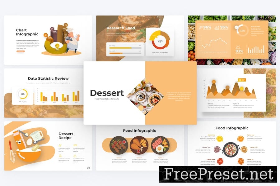 Dessert Food Google Slides Template VFVVDFN