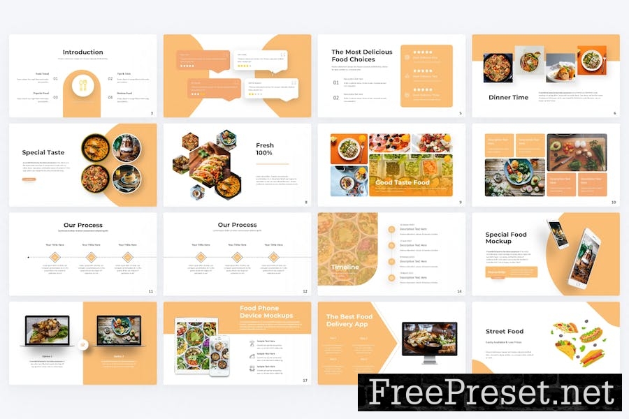 Dessert Food Google Slides Template VFVVDFN