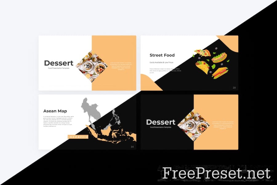 Dessert Food Google Slides Template VFVVDFN