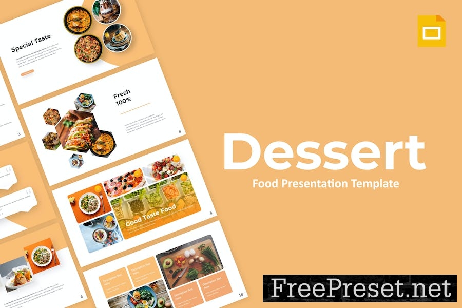 Dessert Food Google Slides Template VFVVDFN