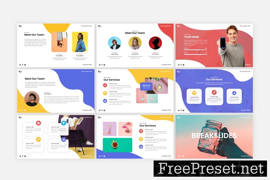 Dexter - Creative Colorful Google Slides Templates FA7P5BD