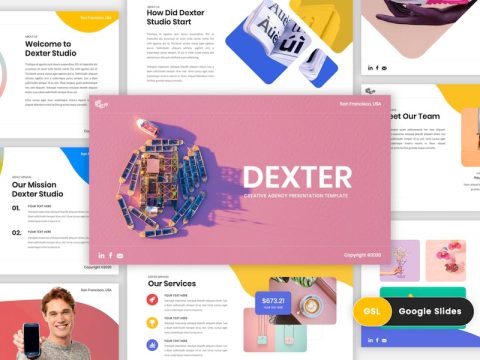 Dexter - Creative Colorful Google Slides Templates FA7P5BD