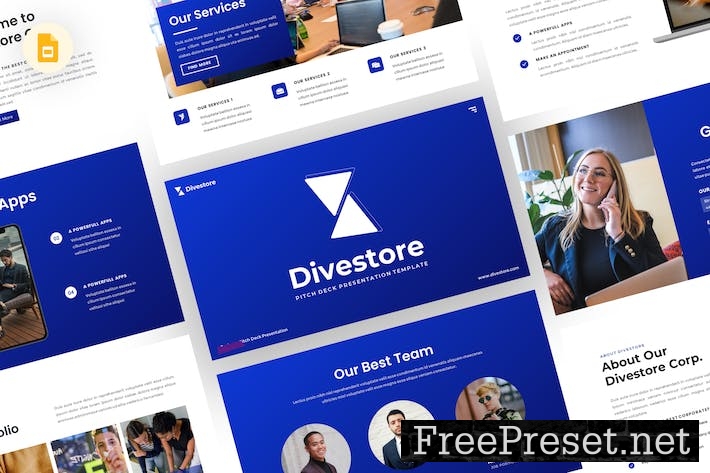 Divestore - Pitch Deck Google Slides Template 5ENT623