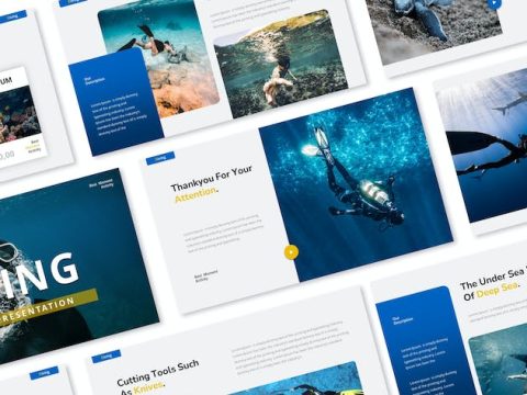 Diving School Google Slides Presentation Template XECWQ97