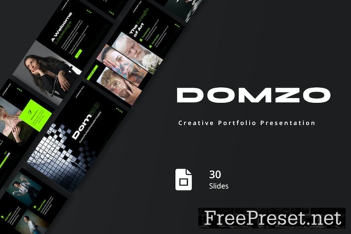 Domzo - Creative Portfolio Google Slides XV4GPCF