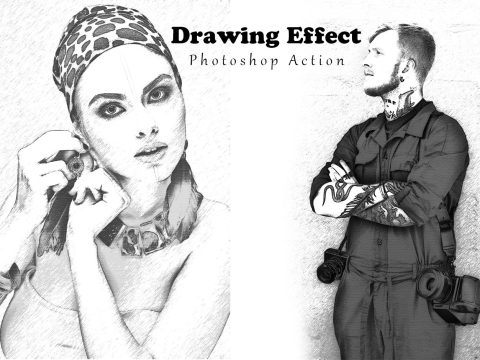 Drawing Effect Photoshop Action 7826167