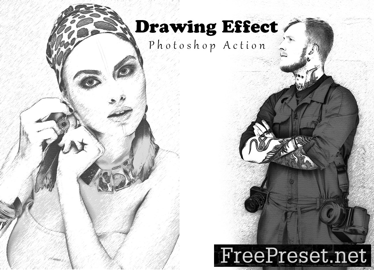 Drawing Effect Photoshop Action 7826167