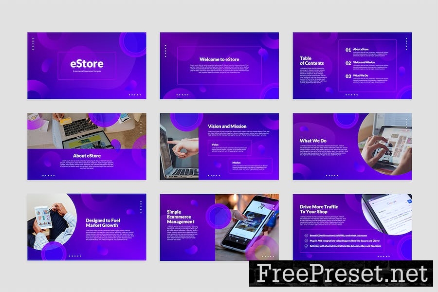 E-commerce Google Slides Presentation Template KLAKAJ7