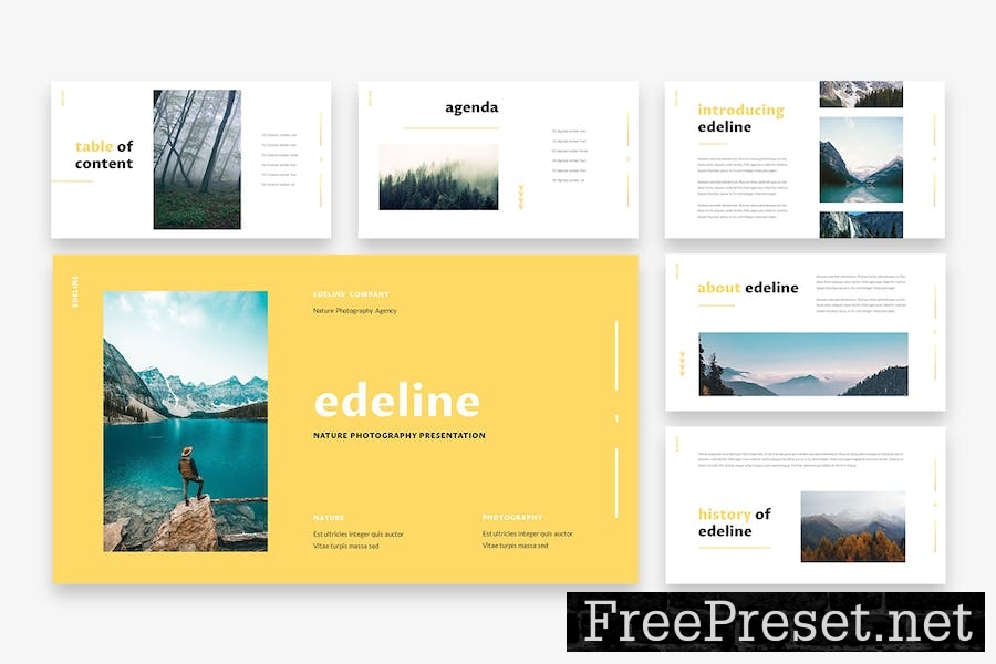 Edeline – Photography Google Slides Template 97DQ3HA