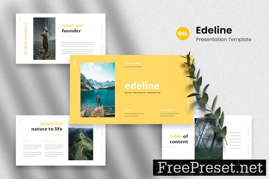 Edeline – Photography Google Slides Template 97DQ3HA