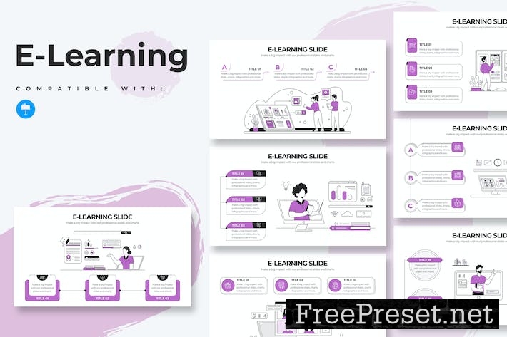 Education E-Learning Keynote Infographics PBN6FE8