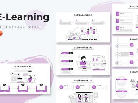 Education E-Learning PowerPoint Infographics ZYB3NDG