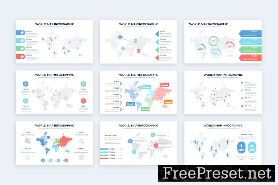 Education World Maps Keynote Infographics M5MQ9CX