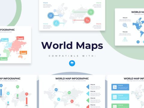 Education World Maps Keynote Infographics M5MQ9CX