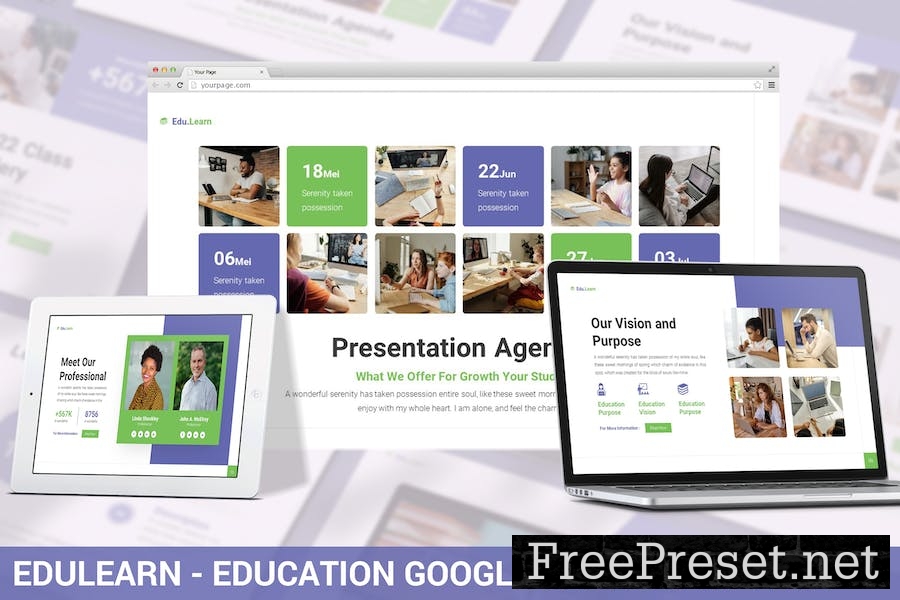 Edulearn - Education Google Slide Template D4BL7Y5