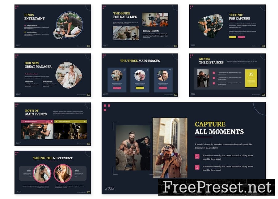 Einos Entertainment | Google Slides Template 8AA5WS5