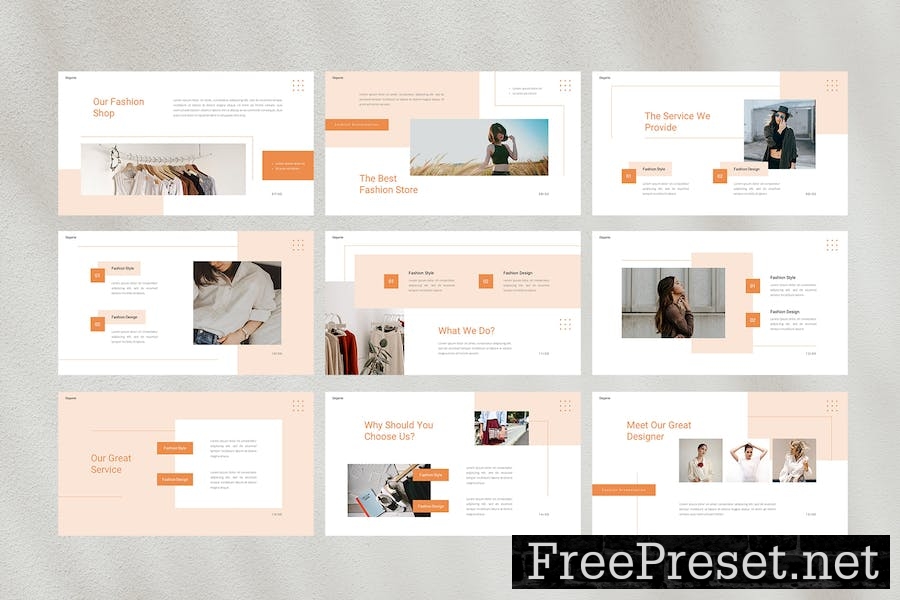 Elegante - Fashion Powerpoint Template D83X23C