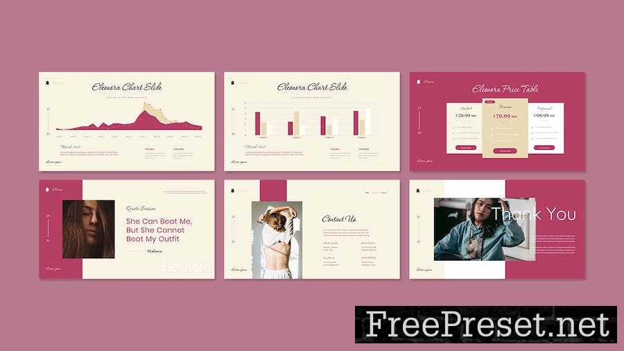 Eleonora - Fashion Google Slide Template ZE9S77K