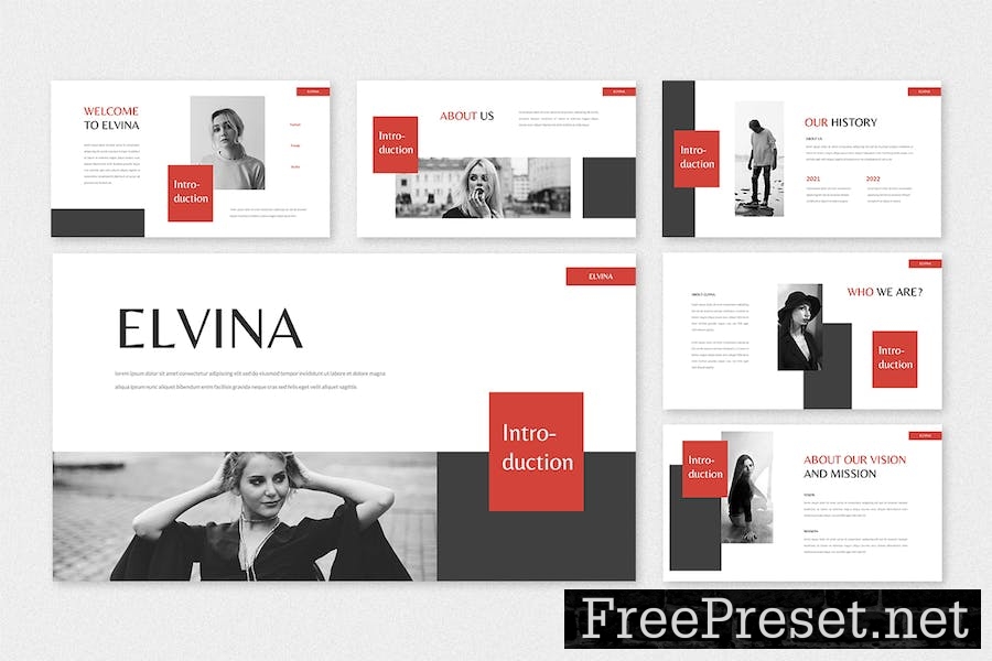 Elvina - Creative Google Slides Template QRNX8WH