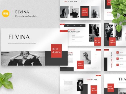 Elvina - Creative Google Slides Template QRNX8WH