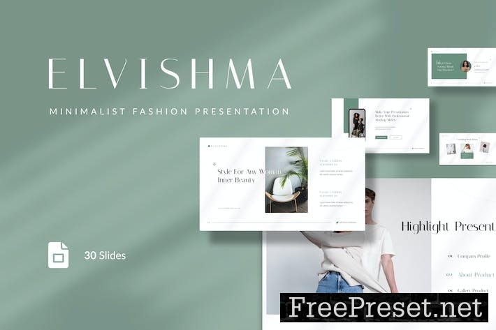 Elvishma - Minimalist Fashion Google Slides XLK8NHV