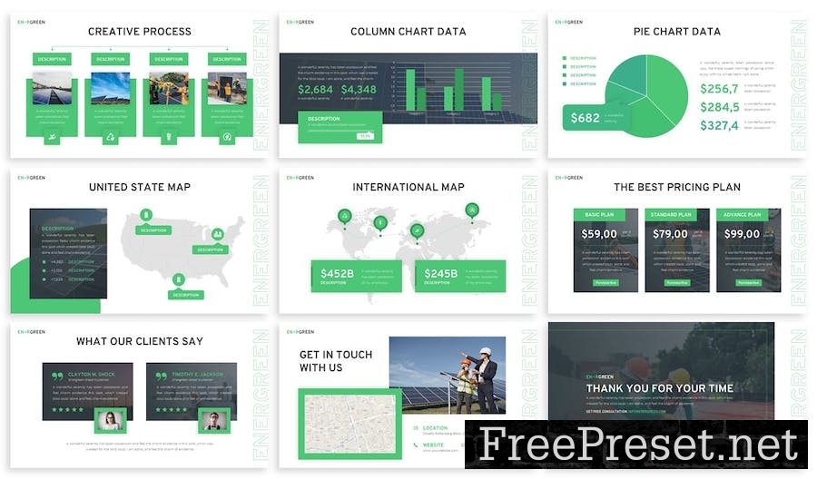 Energreen - Solar Energy Google Slide Template 674BHSU