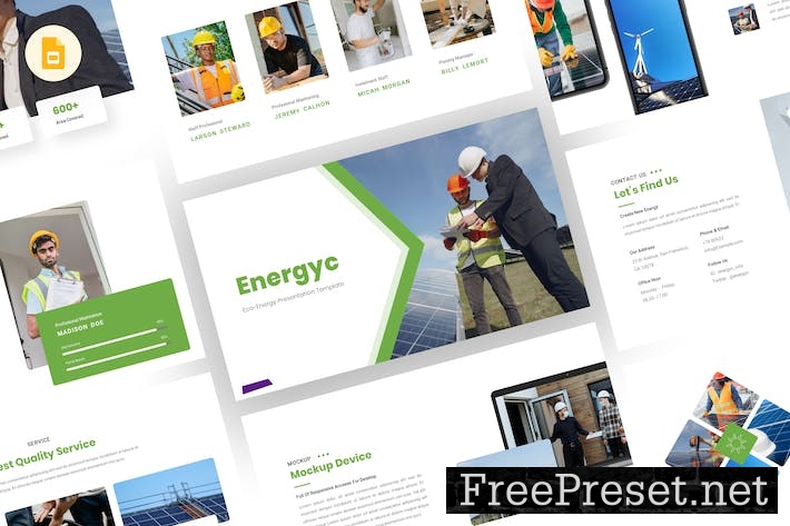 Energyc - Eco Energy Google Slides Template H4BTXHK