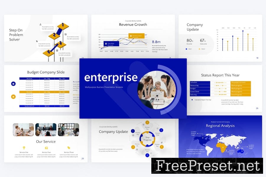 Enterprise Business Google Slides Template AGAFU4N