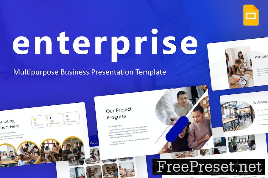 Enterprise Business Google Slides Template AGAFU4N