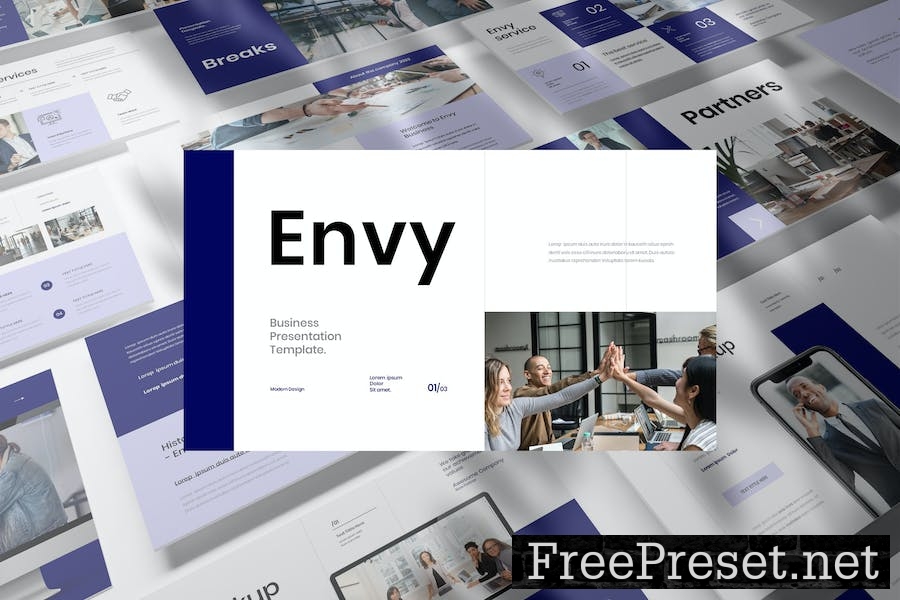 Envy - Business Presentation Google Slide Template AN8CVYA