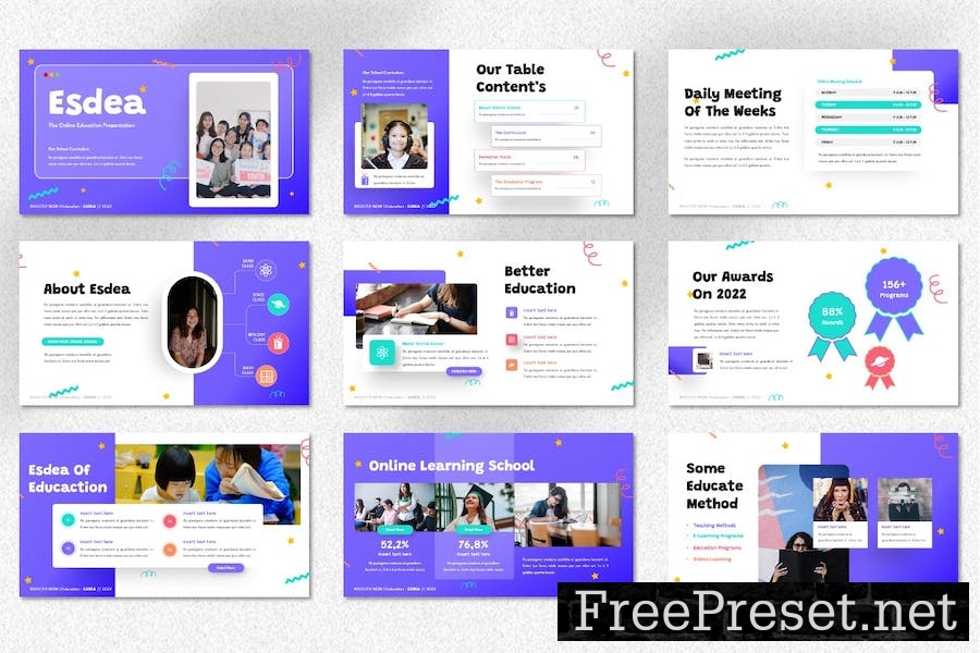 Esdea - Education Creative Googleslide Template SLF6MGF