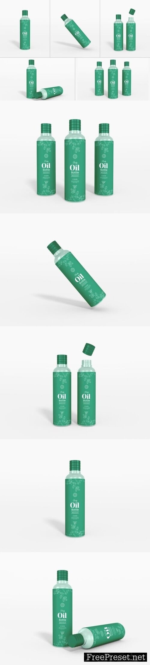 Essential Skin Oil Bottle Mockup Set