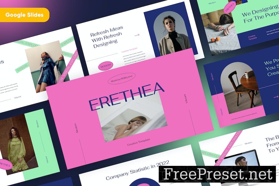 ETHEREA - Creative Google Slides Template QJH2UNY