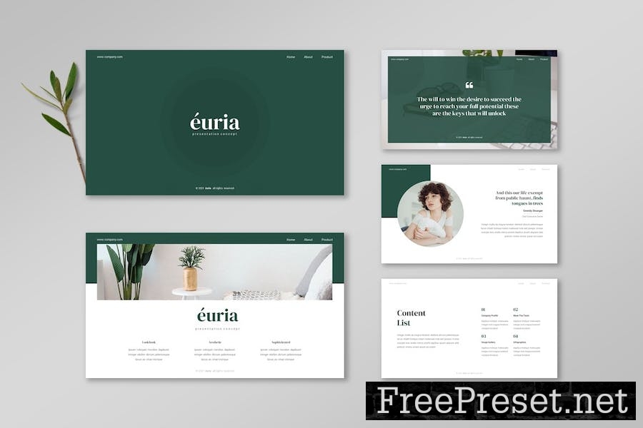 Euria - Google Slide Template 79ZSZ3U