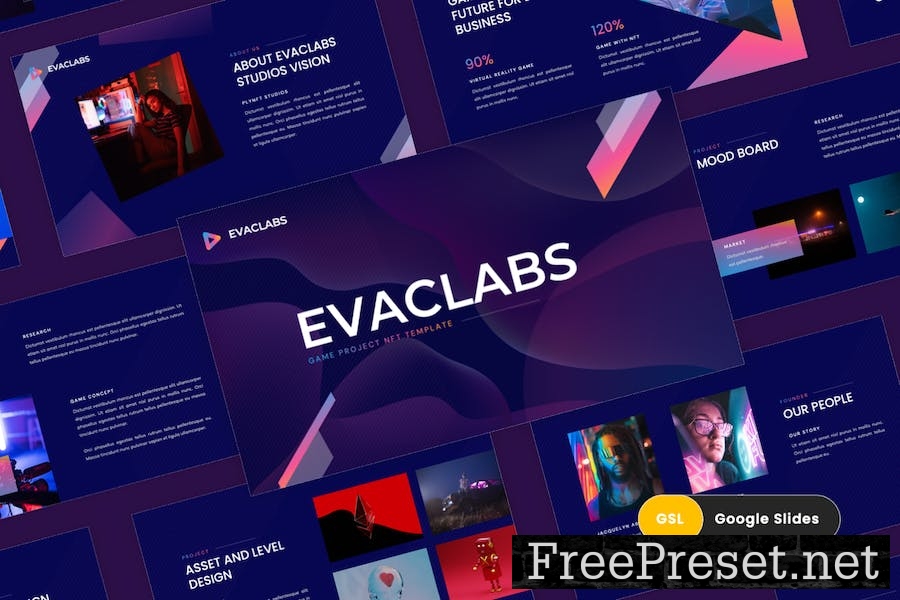 Evaclabs - Game Project NFT Google Slides Template NJRXMZK