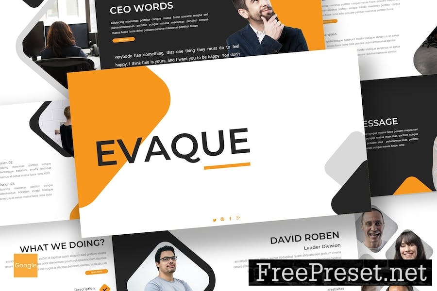 Evaque - Business Google Slides Template 627C5BP