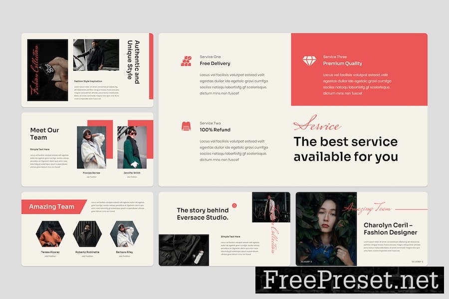 Eversace - Fashion Google Slide Template GXJQXP4