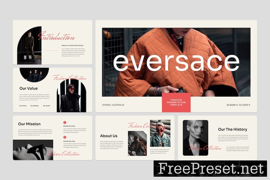 Eversace - Fashion Google Slide Template GXJQXP4