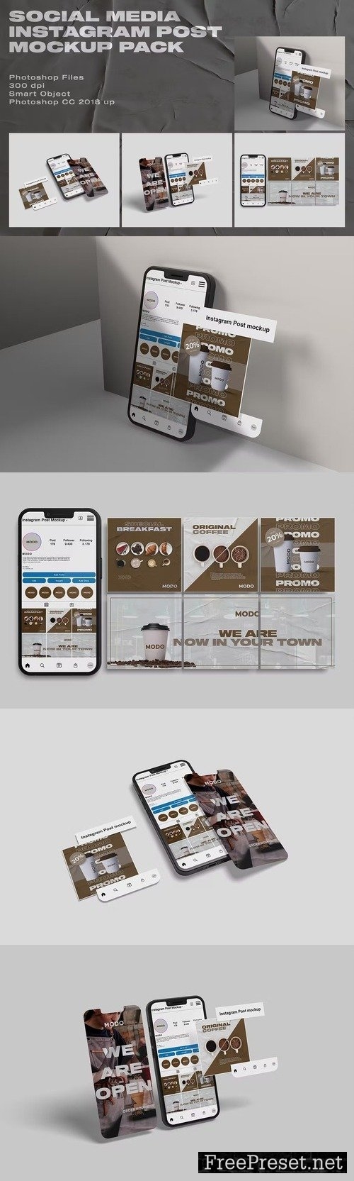 FA - Social Media Instagram Post Mockup Pack