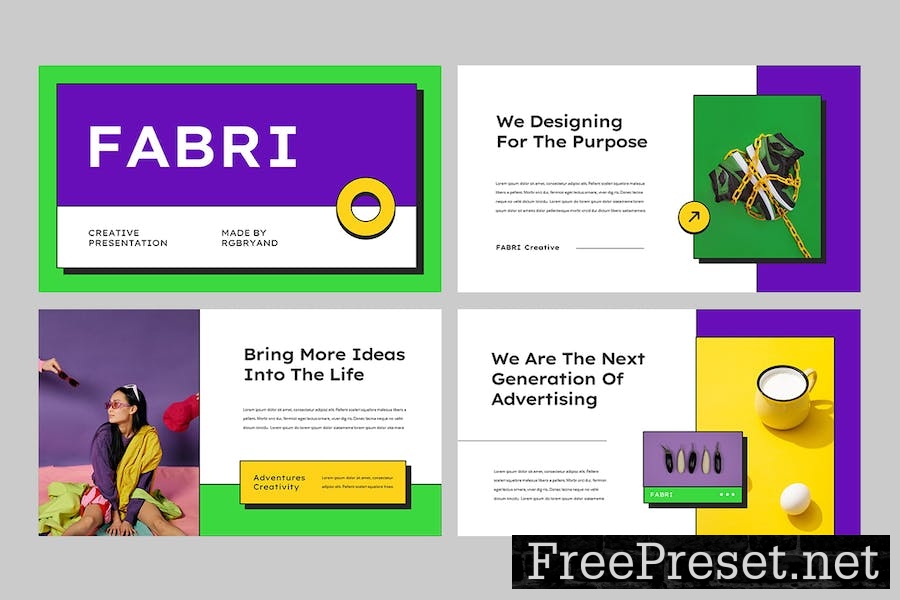 FABRI - Creative Colorful Google Slides REPL26B