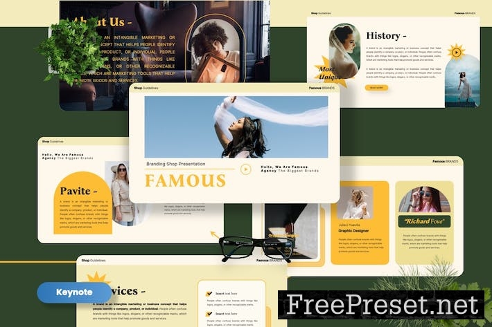 Famous - Branding Shop Keynote Templates WQRRCBQ