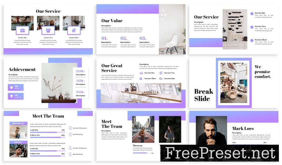 Farien - Business Powerpoint Template H3YTDBB