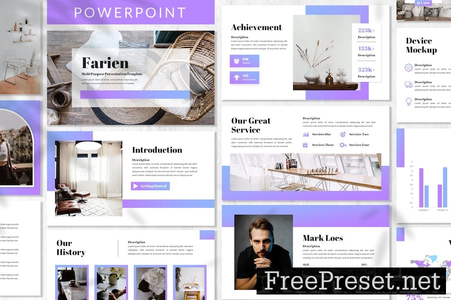 Farien - Business Powerpoint Template H3YTDBB